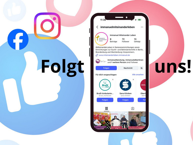 Immanuel Miteinander Leben ist auf Instagram und Facebook zu finden Immanuel Miteinander Leben ist auf Instagram und Facebook zu finden